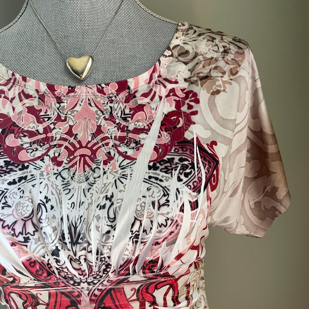 BCX Vintage Dolman Sleeve Ruched Top Size Medium - Picture 3 of 6